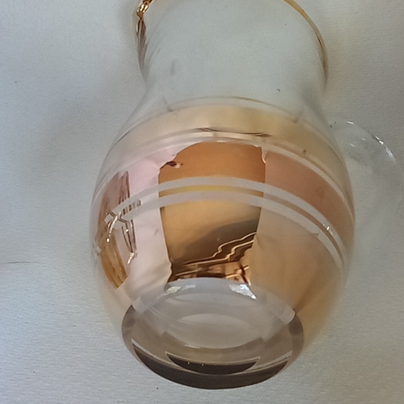 Beautiful Romanian glass mid-century sugar and creamer - Picture 6 of 7